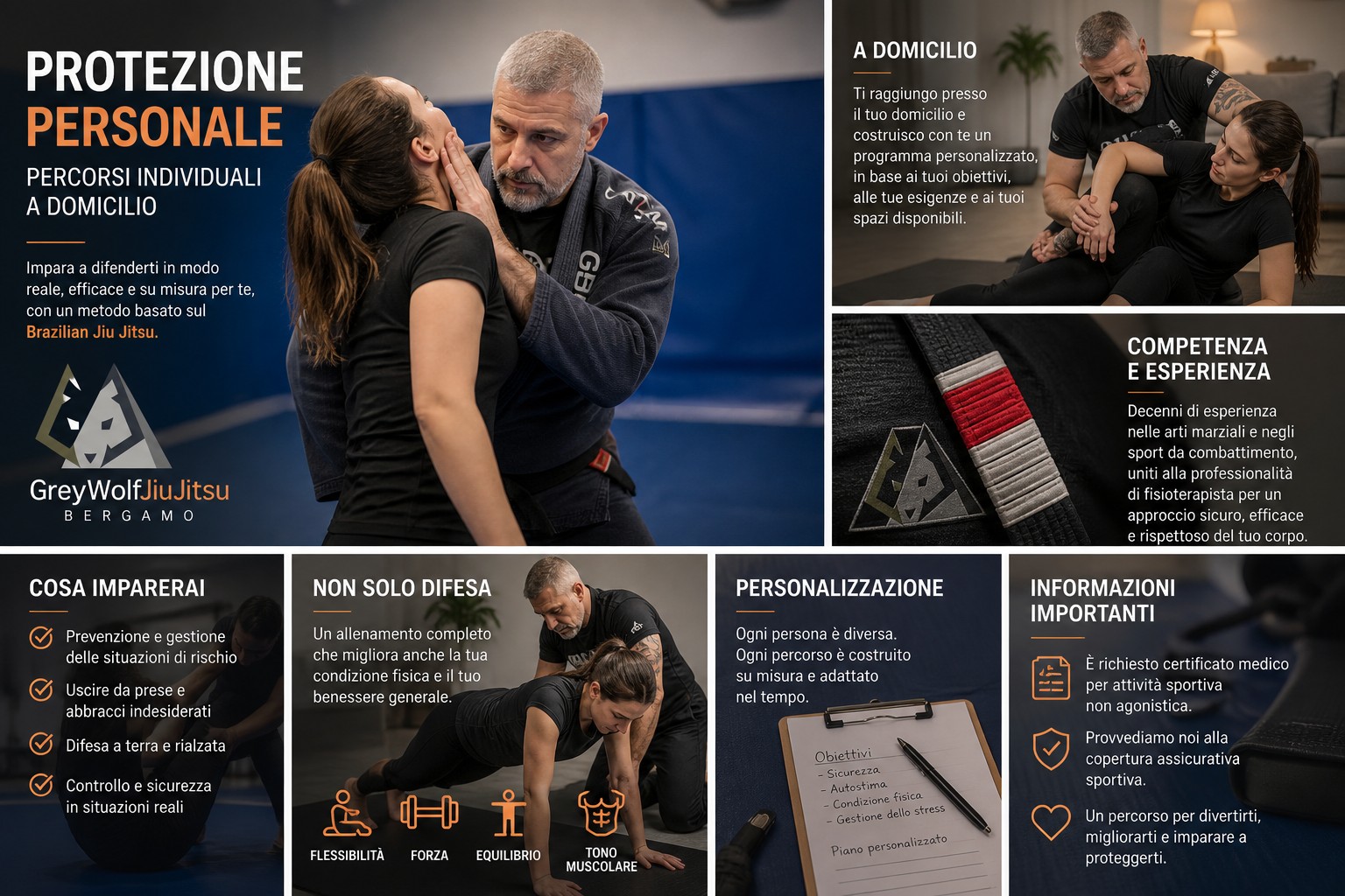 Lezione individuale di protezione personale a domicilio